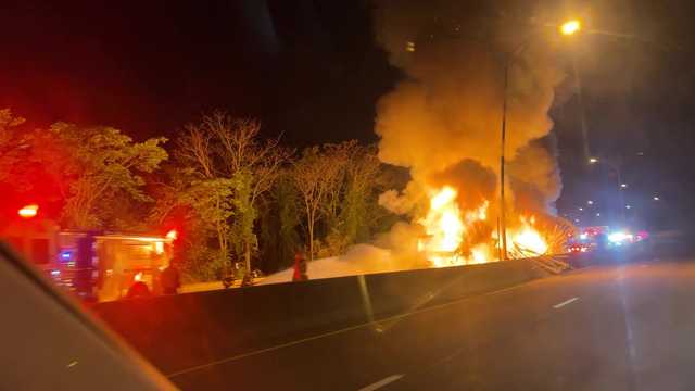 Wrong-way driver causes fiery crash on Mass. Pike, police say - Vimarsana News