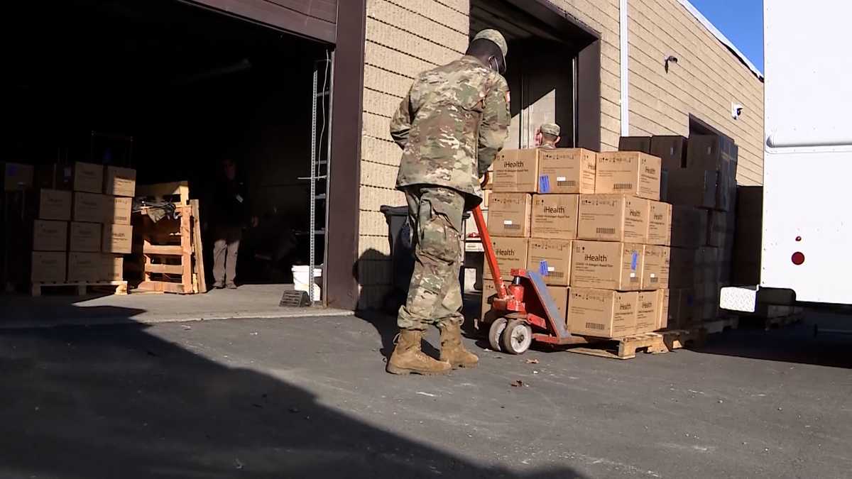 Mass. National Guard begins distributing free COVID testing kits