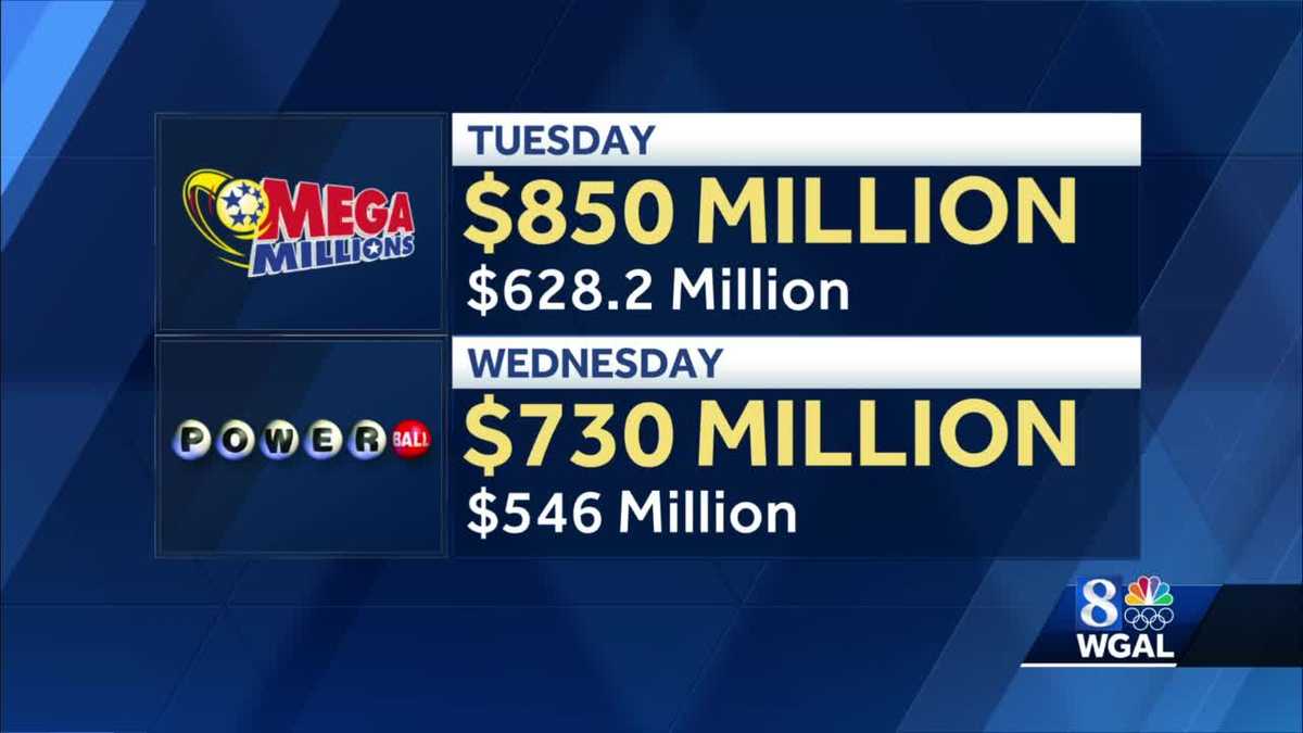 Lottery jackpots Powerball rises to 730M; Mega Millions hits 850M