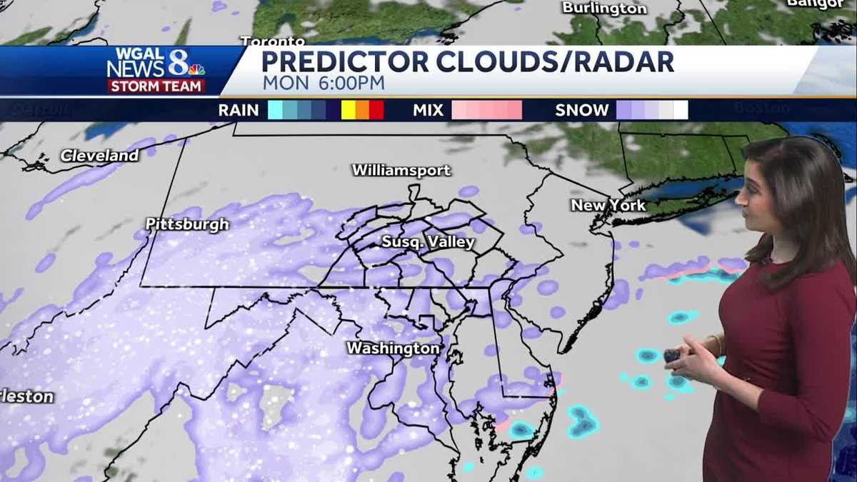 Winter storm Hourbyhour snow forecast for SouthCentral PA