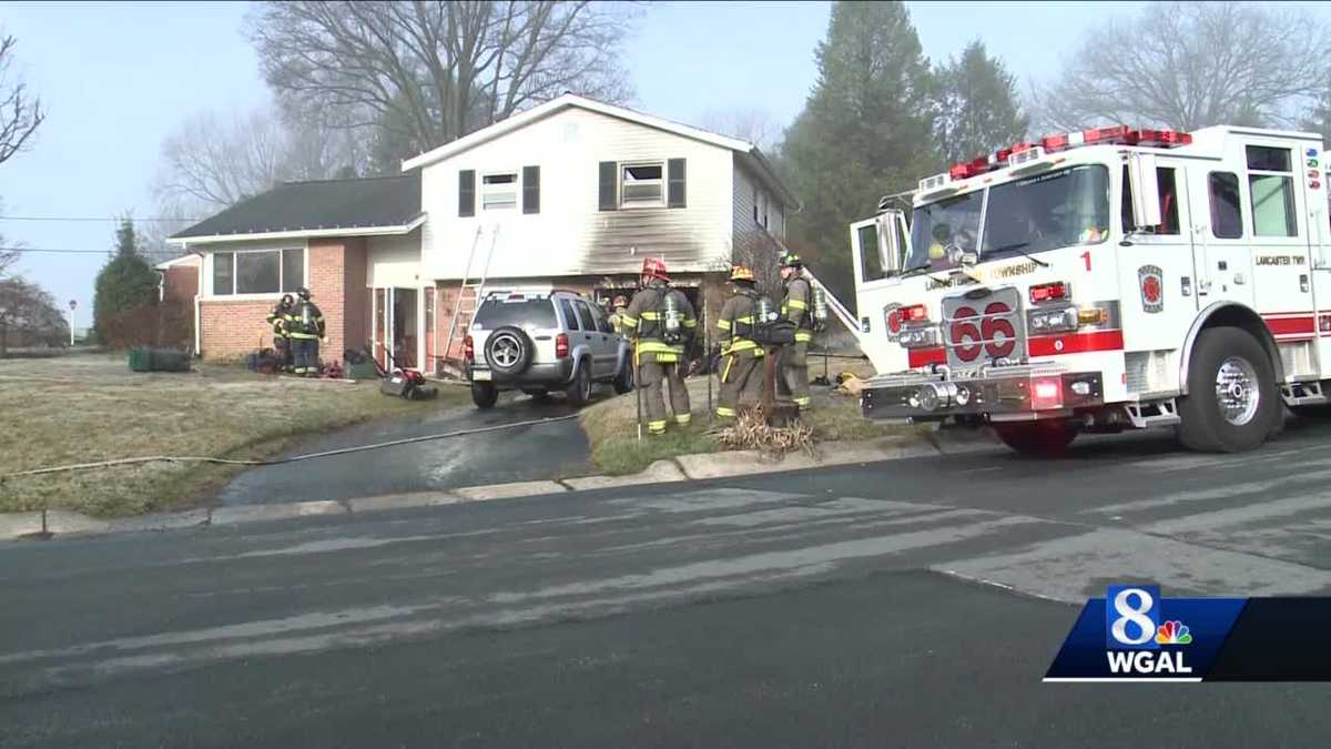 Home damaged by fire in Lancaster County