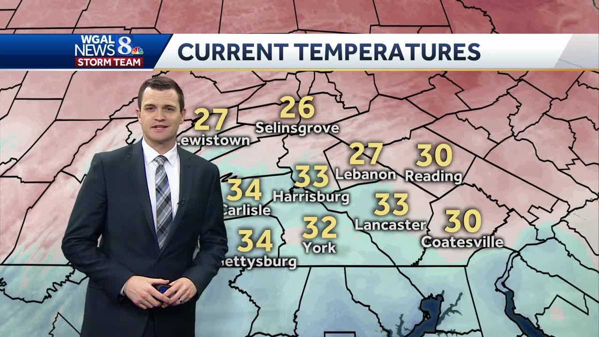 Central Pennsylvania forecast Temps start in 20s, 30s