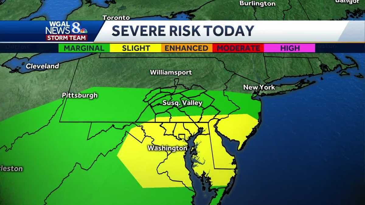 Central Pa. - Some storms could produce hail, winds, heavy rain