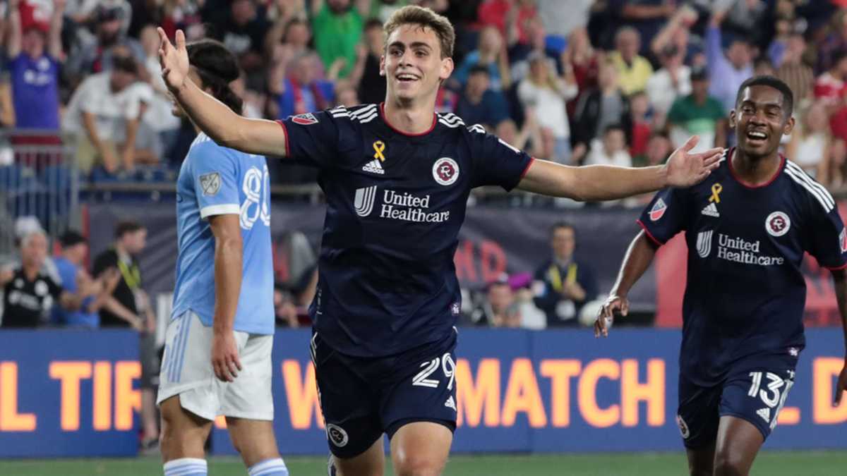 Download Caption: New England Revolution Players Celebrating