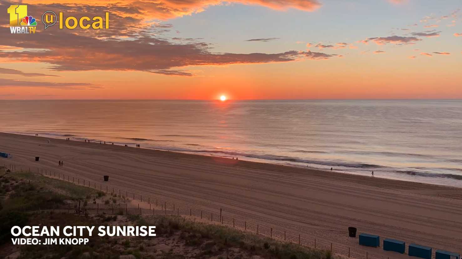 Video Beautiful sunrise over Ocean City
