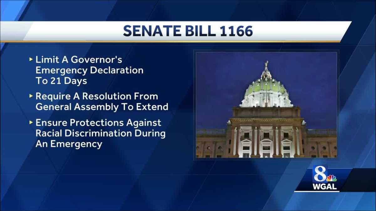 PA Legislature aims to limit governor's emergency declaration powers