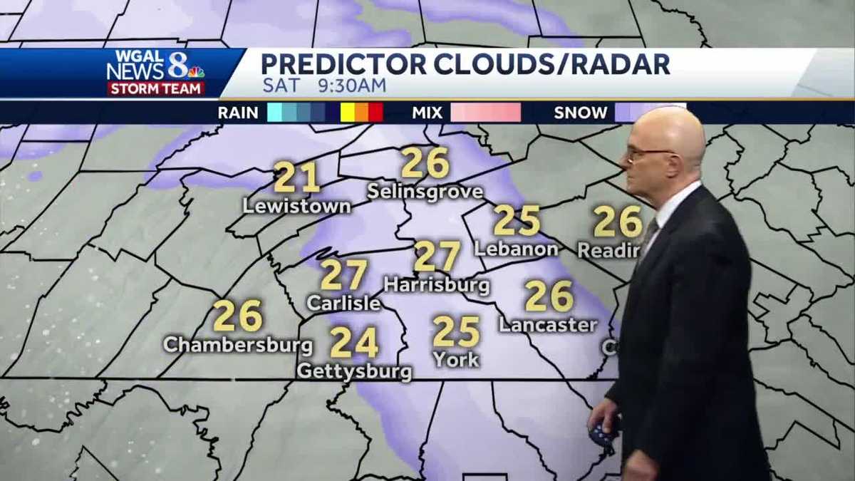 Central Pennsylvania forecast Hourbyhour snow, wintry mix, rain
