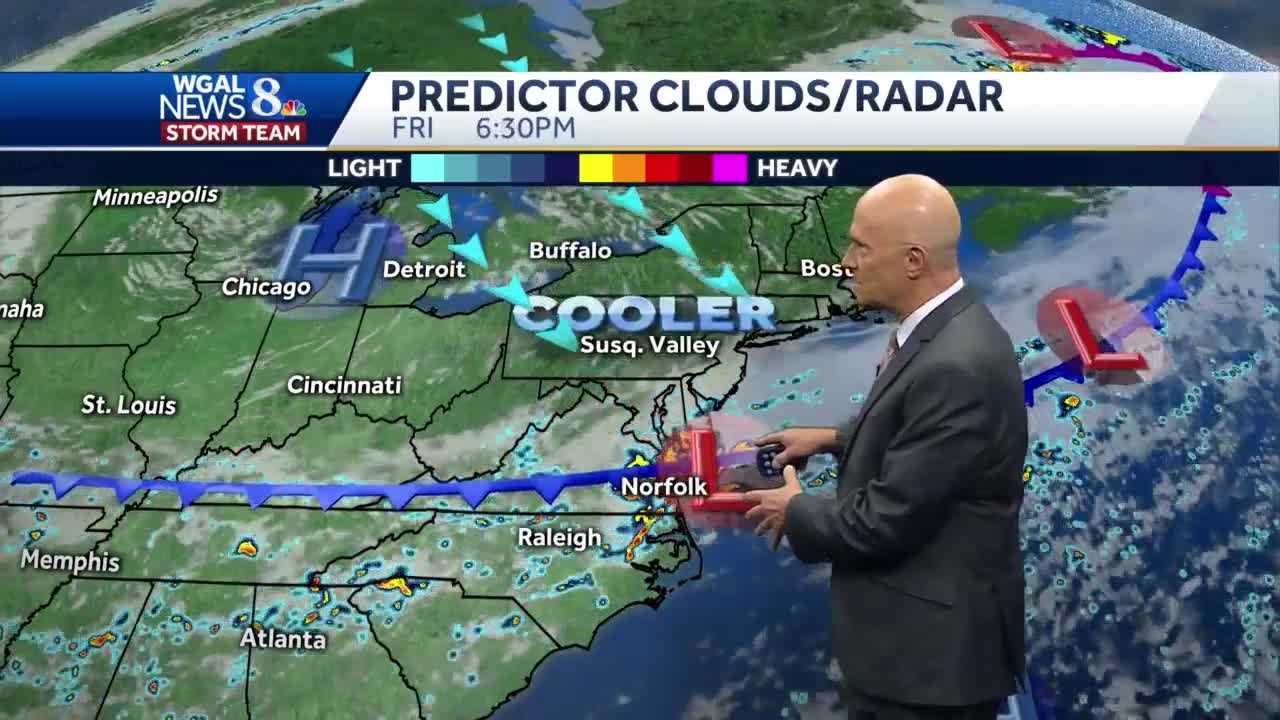 Central Pennsylvania Weather: Rain Moves Out. Cooler Air Moves In.