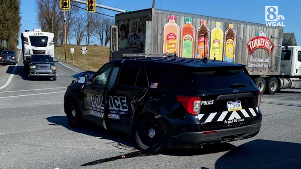 Police SUV involved in crash in Lancaster County, Pa.