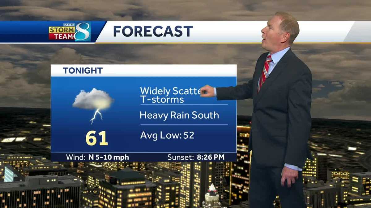 Videocast: Scattered thunderstorms to hit this evening
