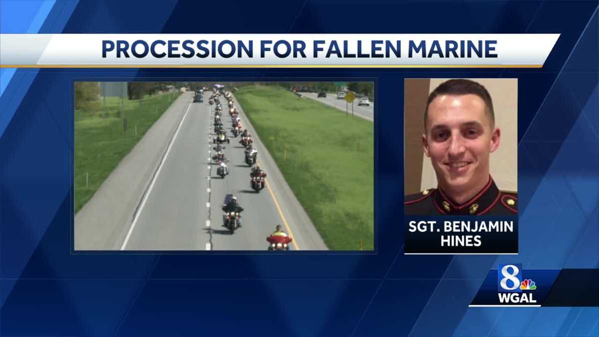 Procession Held For Fallen Marine Who Died In Afghanistan Attack