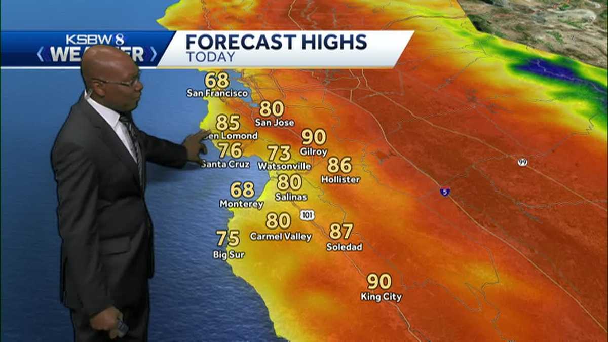 Cooler Coast, Still Warm Inland