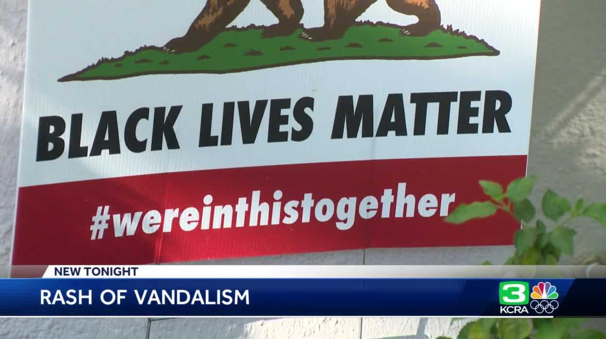 Sacramento police investigate slashed tires outside homes with Black Lives Matter signs - Vimarsana News
