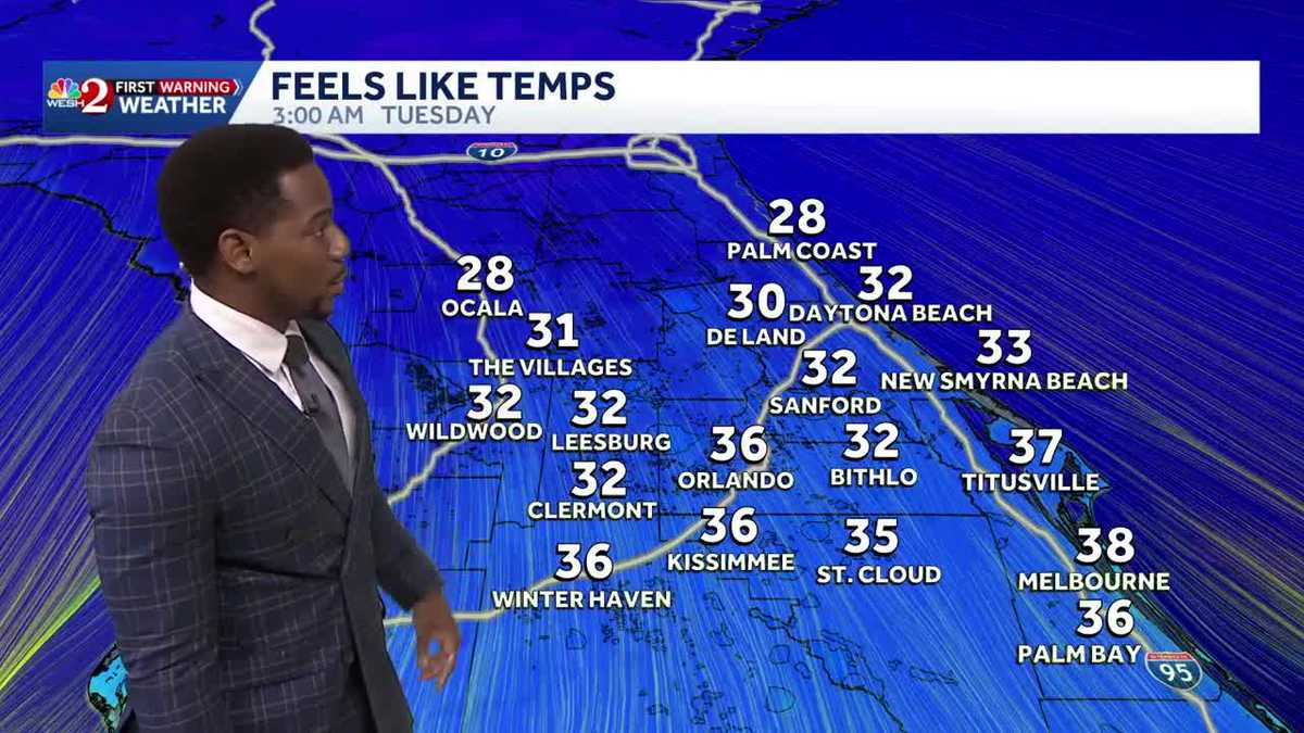 A Polar Plunge Set to Bring Temps in the 20s to Central Florida