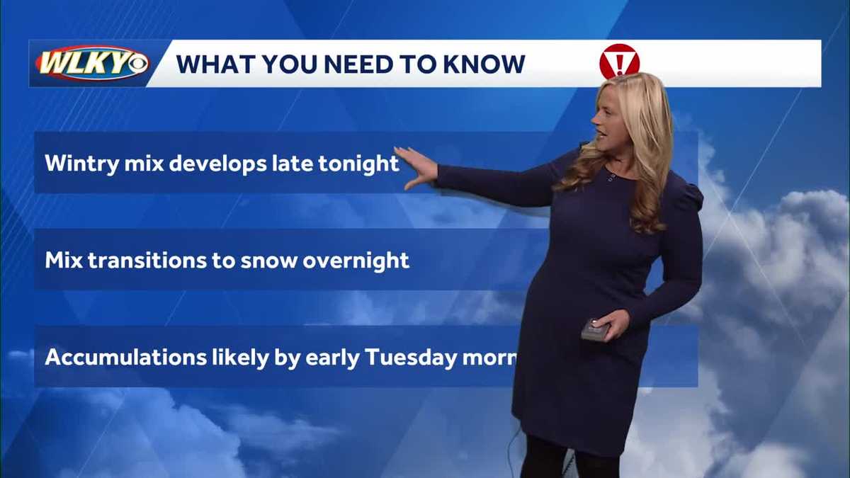 Watching a wintry mix late Monday into Tuesday