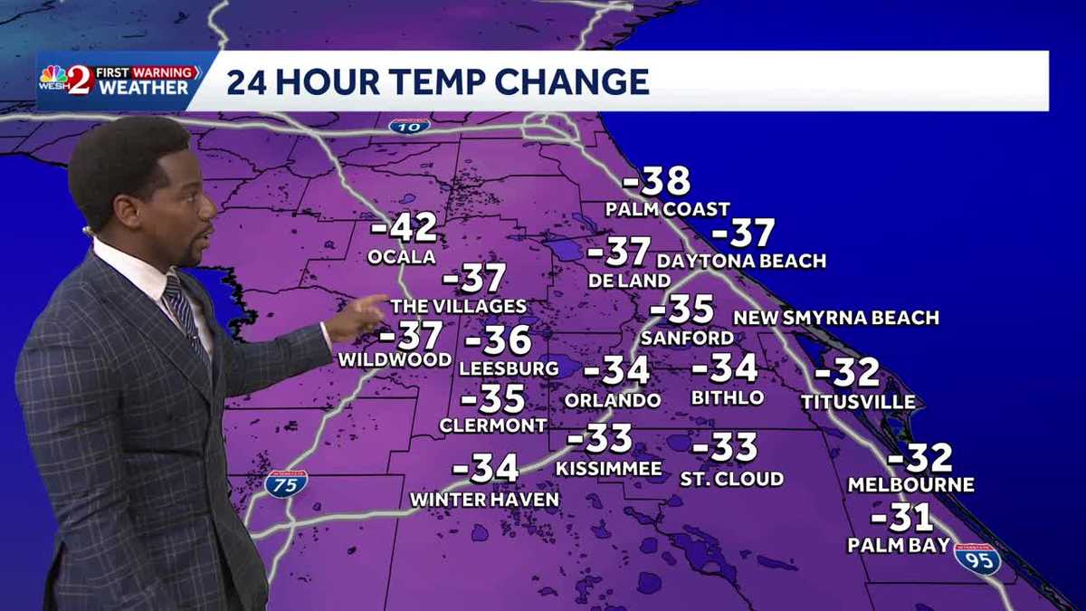 Massive temperature shift across South following intense winter storm