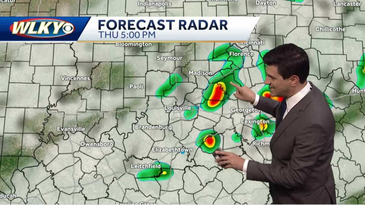Scattered storms Thursday, then a break from the heat tomorrow