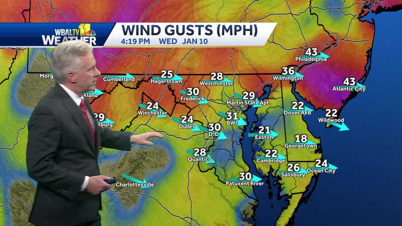 Gusty Winds Remain From Departed Storm; More Rain Friday