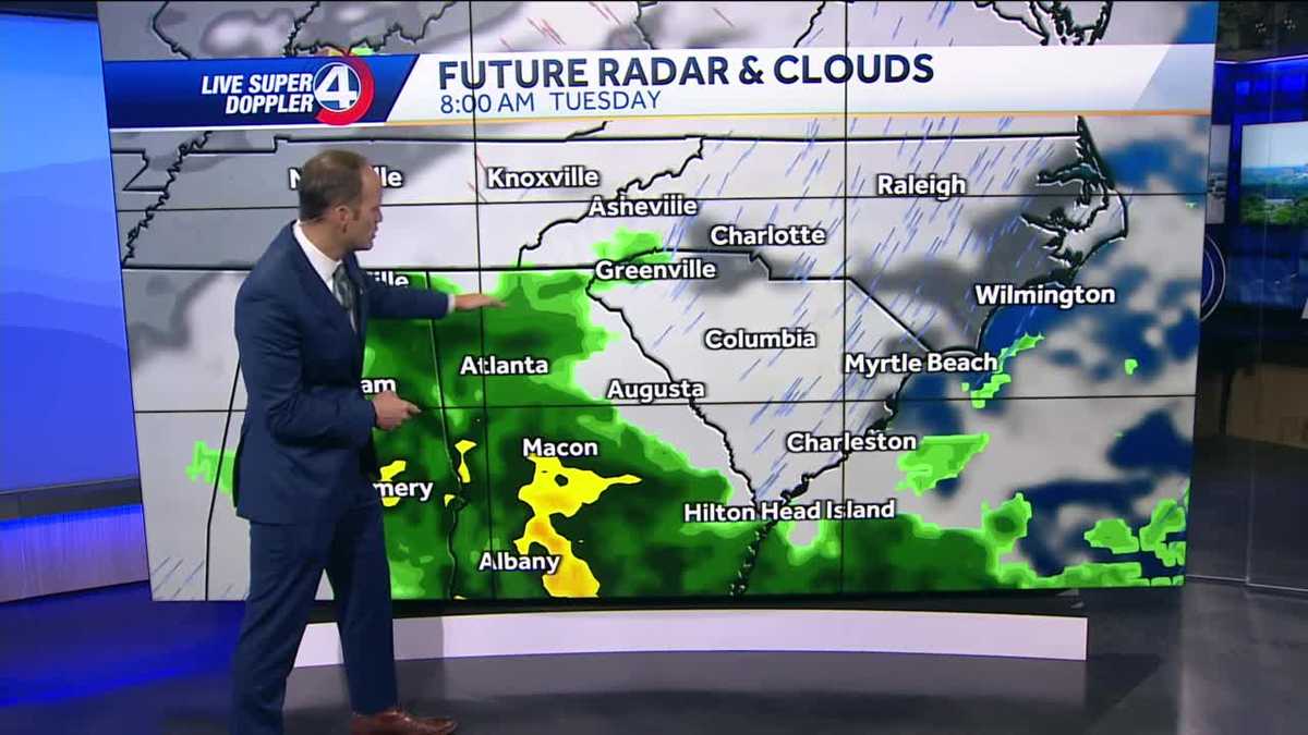 South Carolina forecast Temperature changes ahead