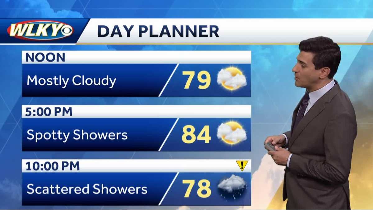 Shower chances to start the new week