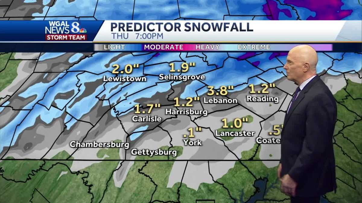 Accumulating snow possible Wednesday for Pennsylvania