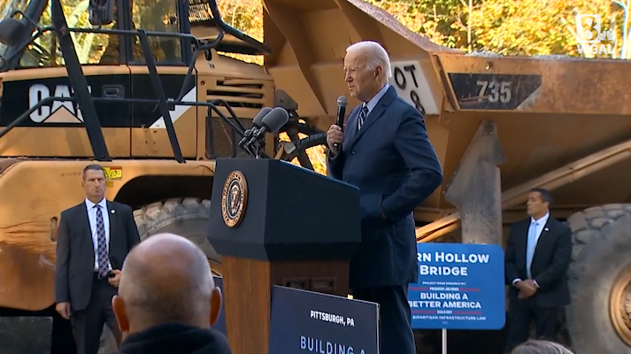 Biden Visits Pittsburgh Bridge, Touts It As Infrastructure Win