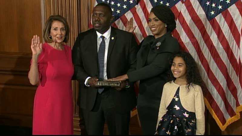 Massachusetts' first black congresswoman, Ayanna Pressley, takes office