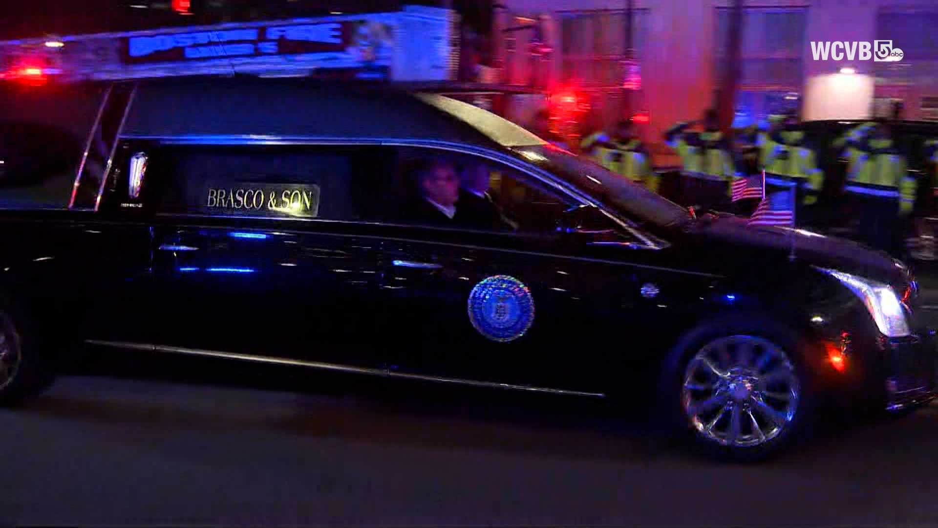 Procession Held For Fallen Waltham Police Officer