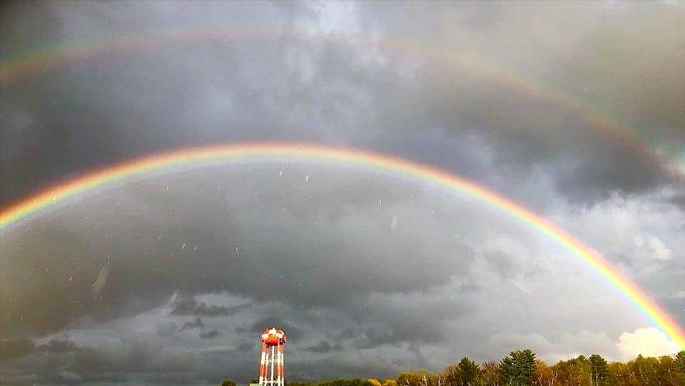 Double rainbows appear after showers, storms in New Hampshire