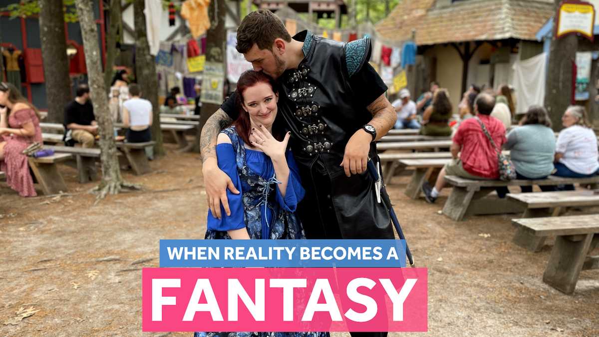 The happy ending begins for the couple from Massachusetts at the King Richard's Faire