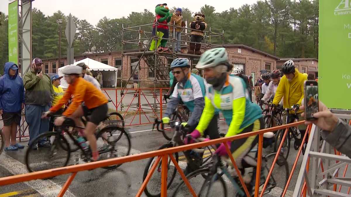 Cyclists ride in the rain to raise millions for kids