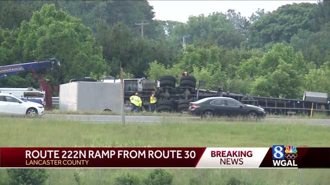 TRACTOR-TRAILER crashes, loses load at Route 30 and Route 222 in ...