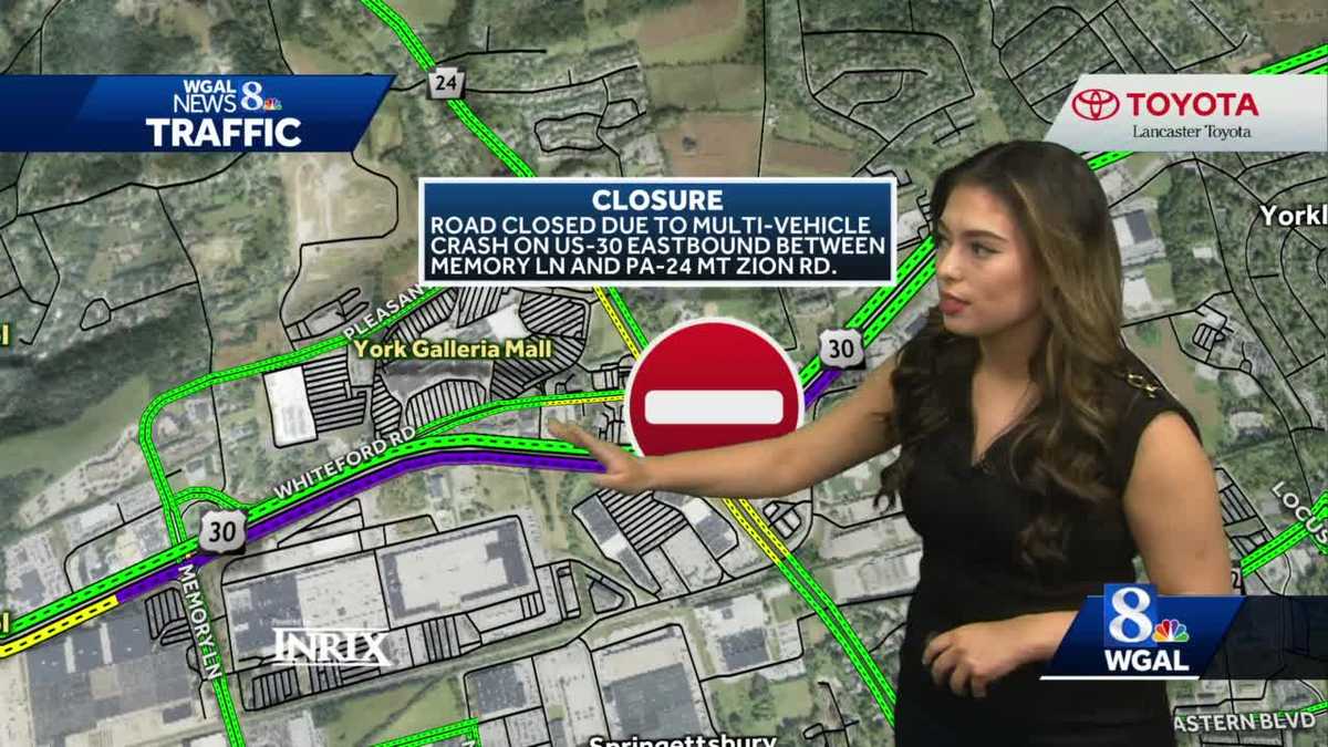 Crash shuts down Route 30 in York County, Pennsylvania