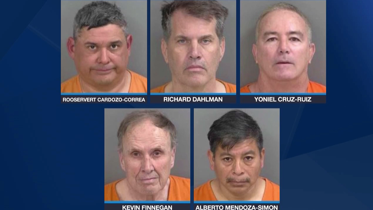 5 men arrested for separate public masturbation incidents at Collier County  park