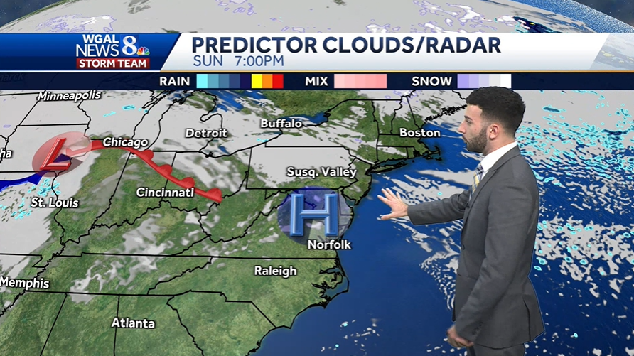 Mostly cloudy and breezy overnight, more rain chances next week
