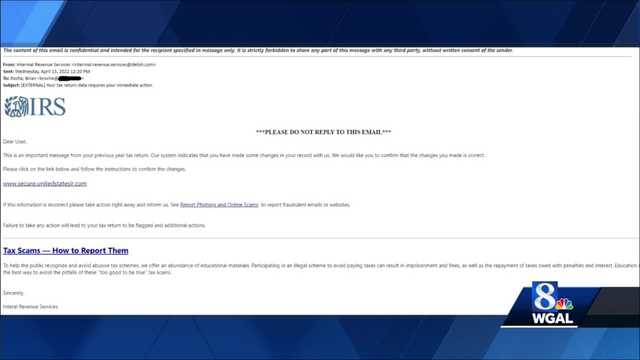 Email claims to be from IRS, but it's a scam - Vimarsana News