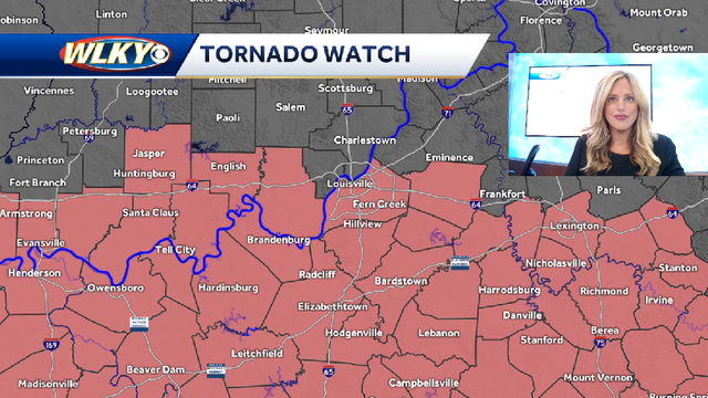 Tornado Watch issued for Louisville, Southern Counties