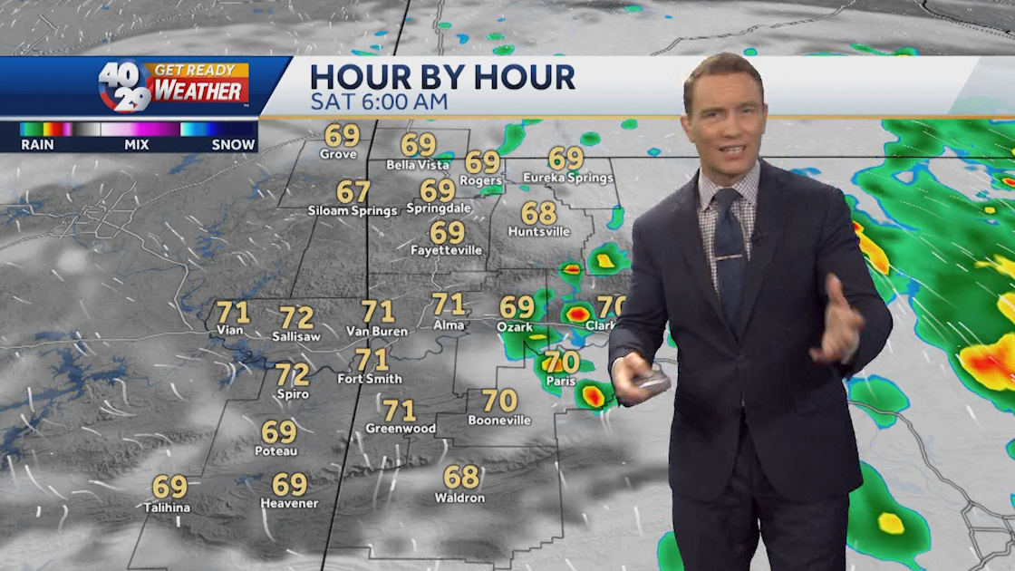 Isolated showers & storms likely tonight, tomorrow