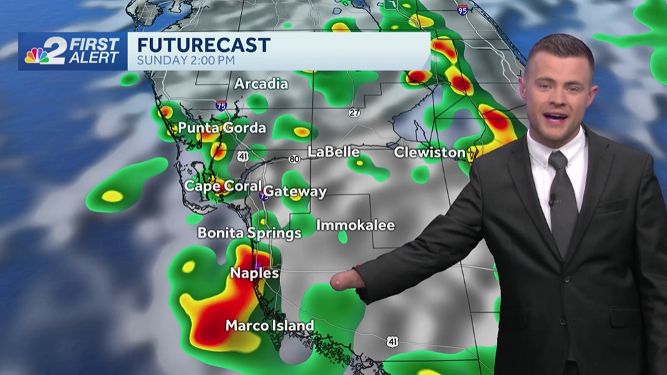 Showers and Storms Set to Impact the Coast on Sunday