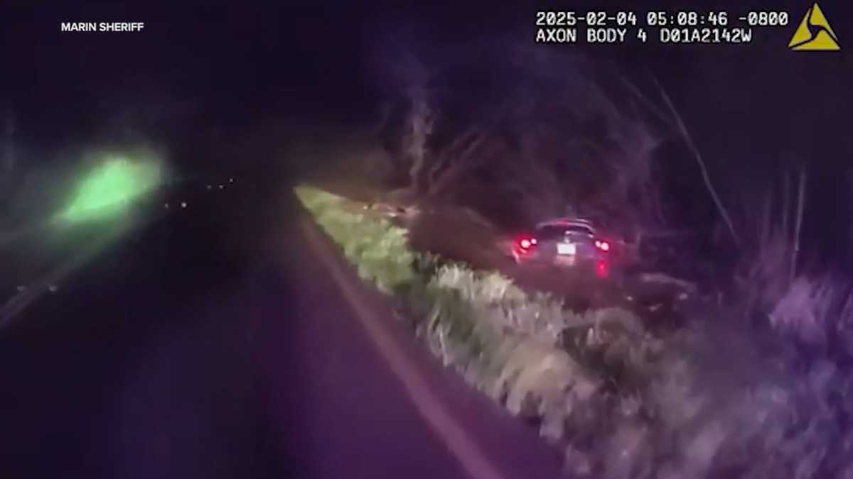 Sheriff's deputy rescues woman from submerged car in California