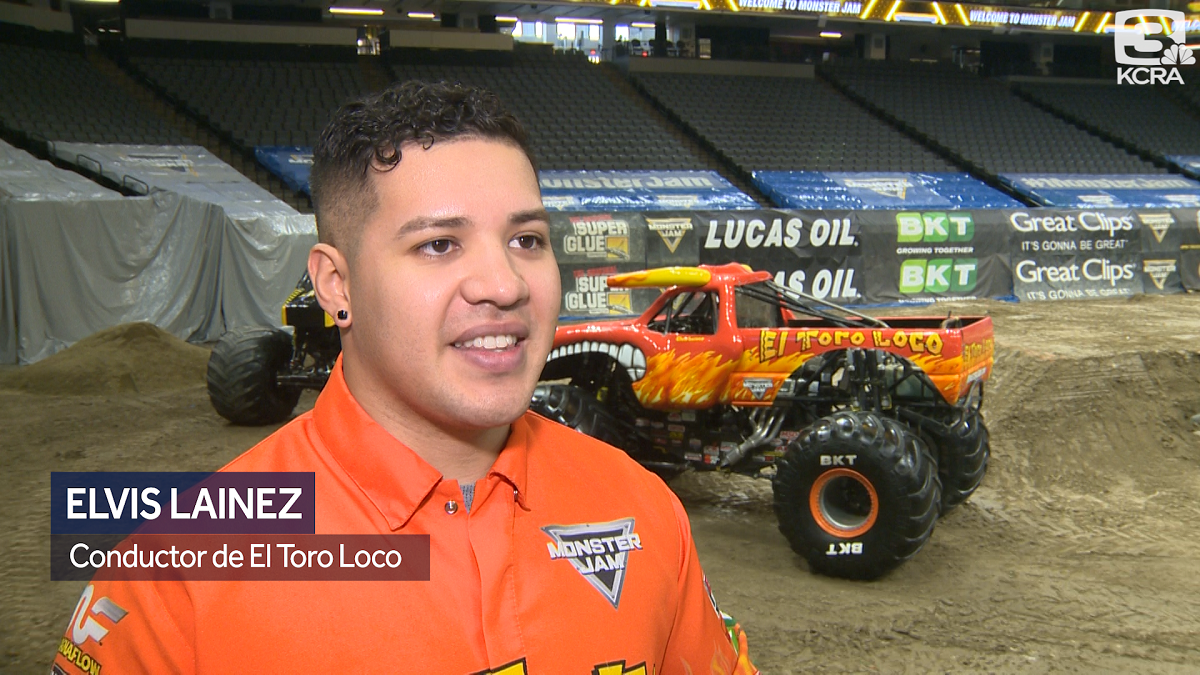 Elvis Lainez, conductor de El Toro Loco, habla antes del Monster Jam en ...