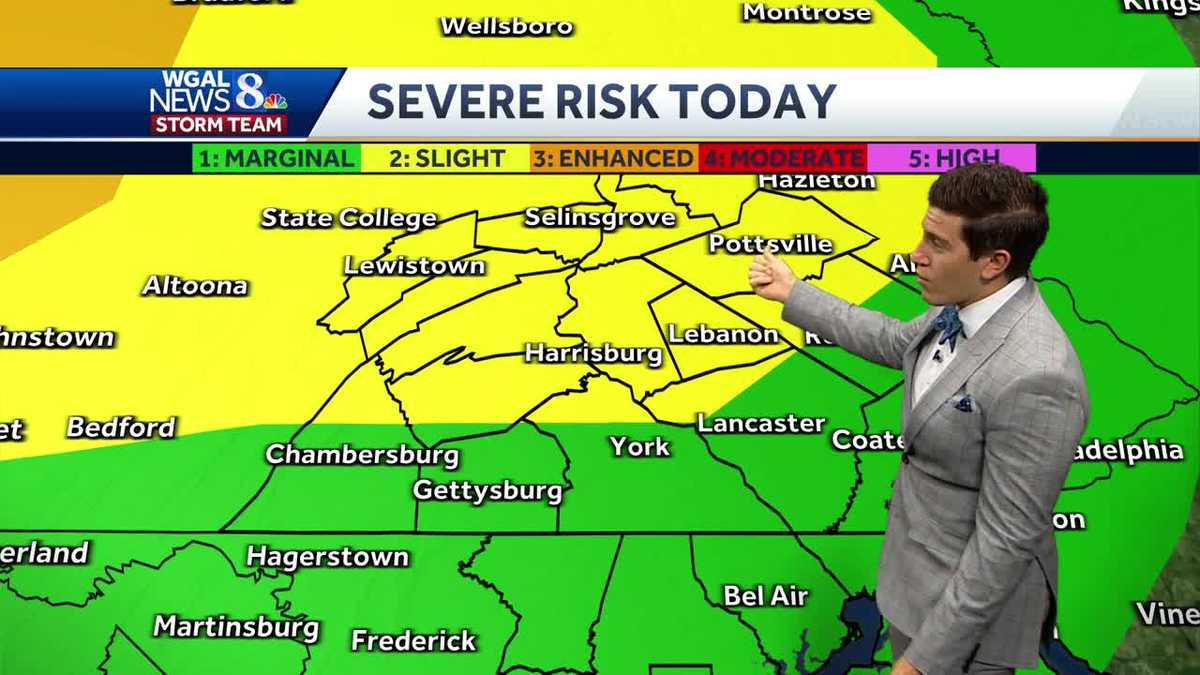 Storms could bring heavy rain, lightning, gusty winds