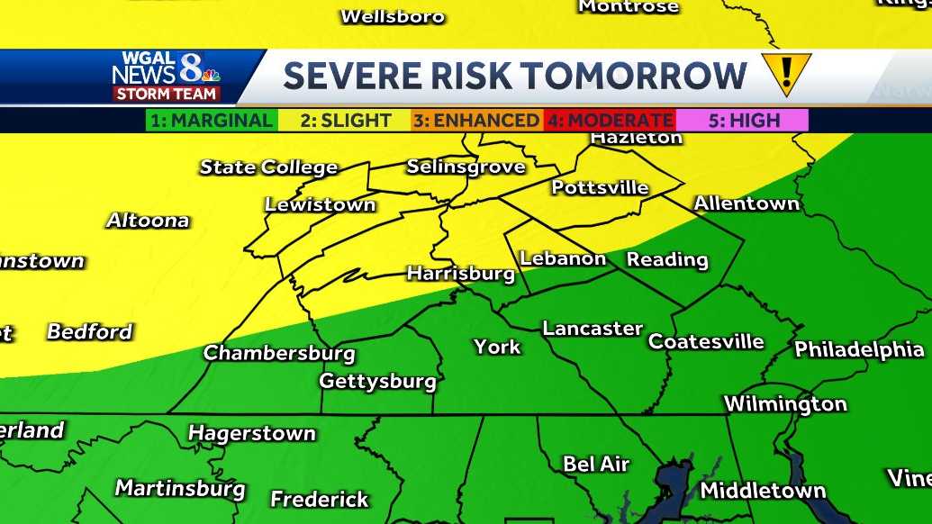Severe weather possible for southcentral Pennsylvania