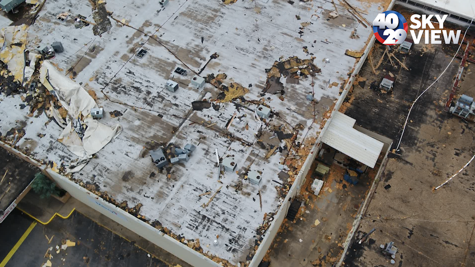 DRONE VIDEO Tornado damage over Fort Smith