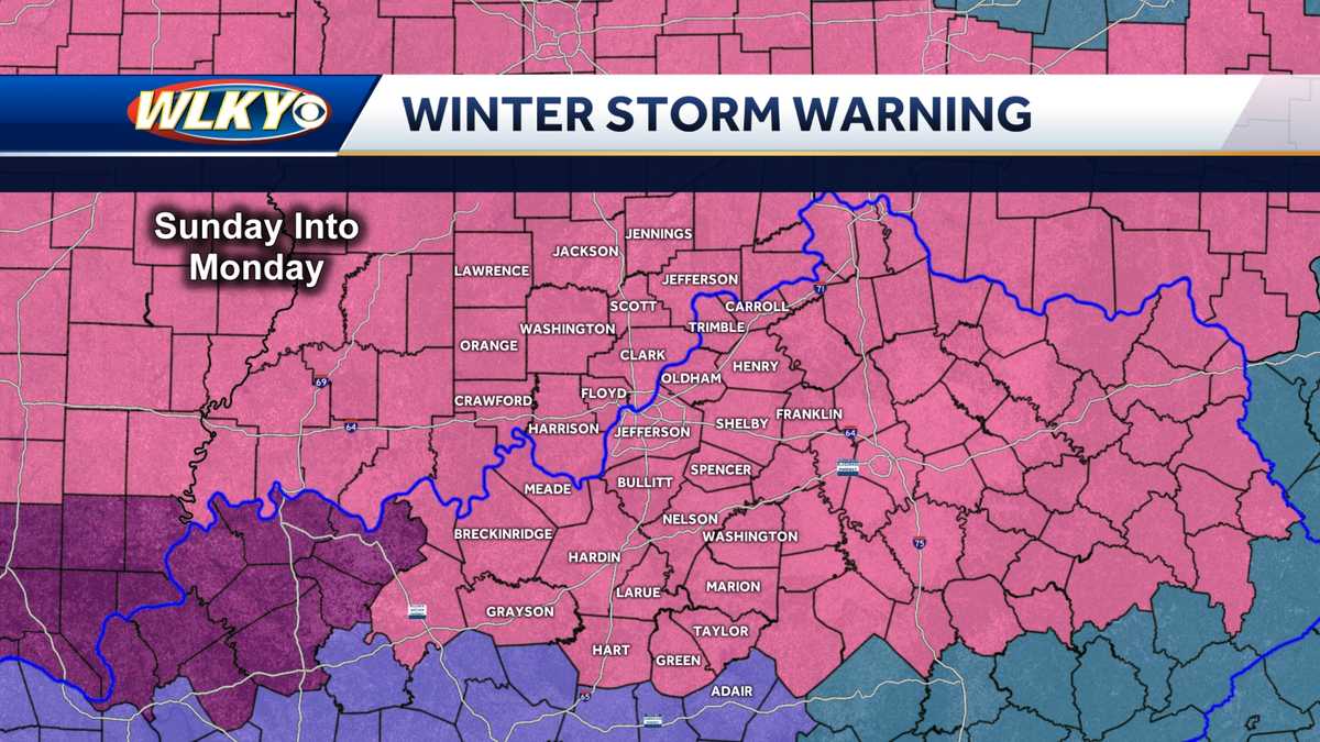 Severe Alert: Winter storm for Sunday and Monday