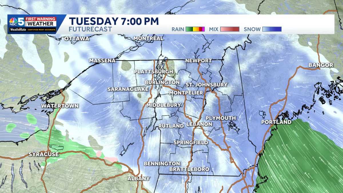 Timeline: See when snow will be heaviest in your town as holiday travel begins