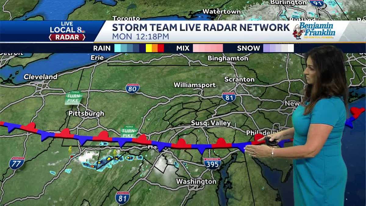 Isolated thundershowers, storms possible later in SouthCentral PA