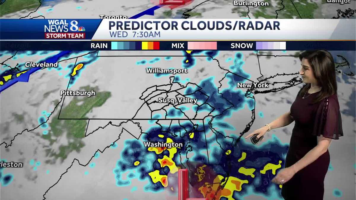 Clouds increase, showers return in south-central Pennsylvania