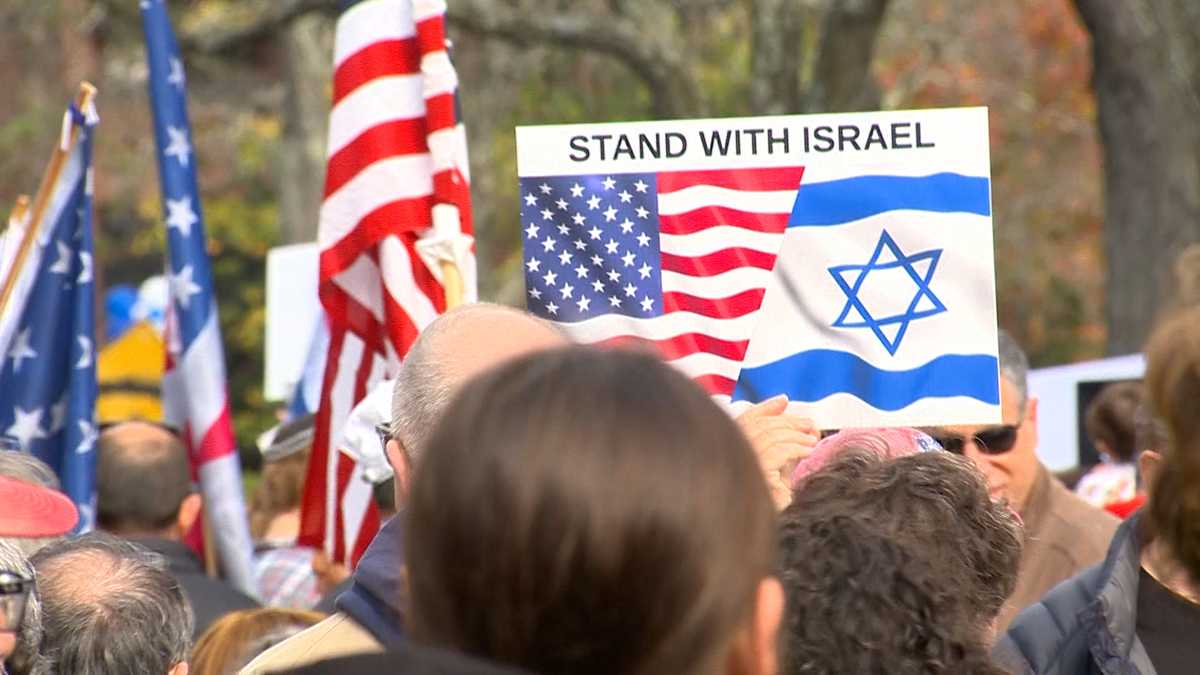 数千人参加了马萨诸塞州的大规模亲以色列集会，地点距离哈马斯袭击已过去近一个月
