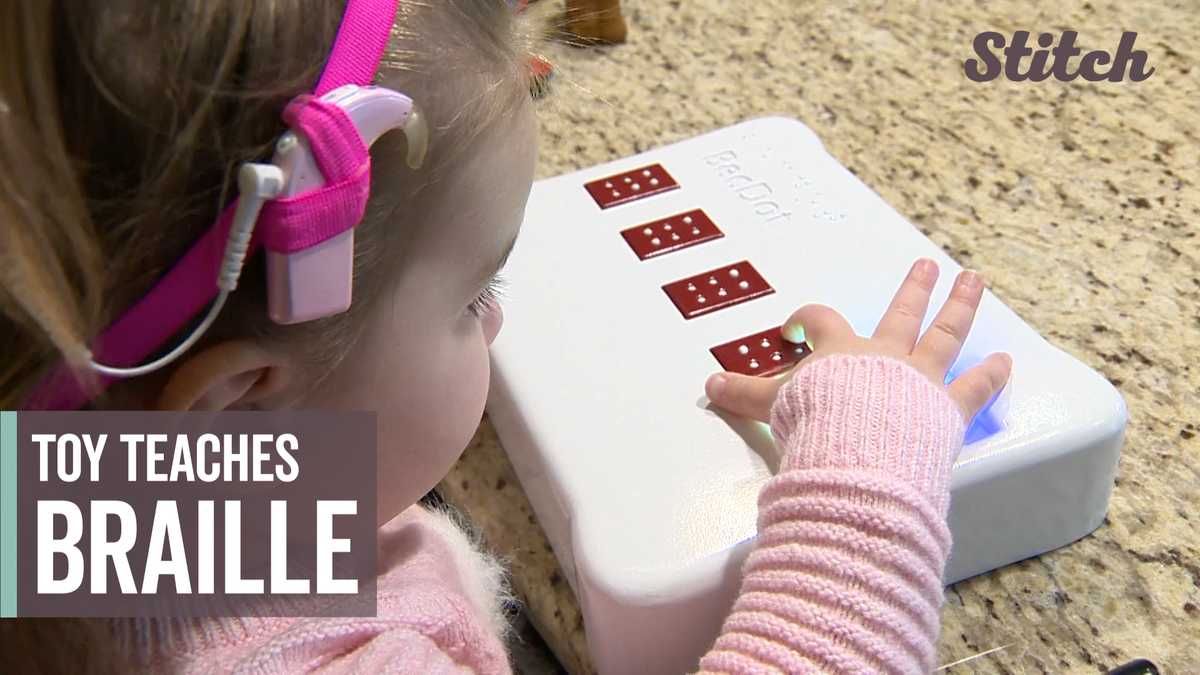 For daughter likely to go blind, father invents toy that teaches her